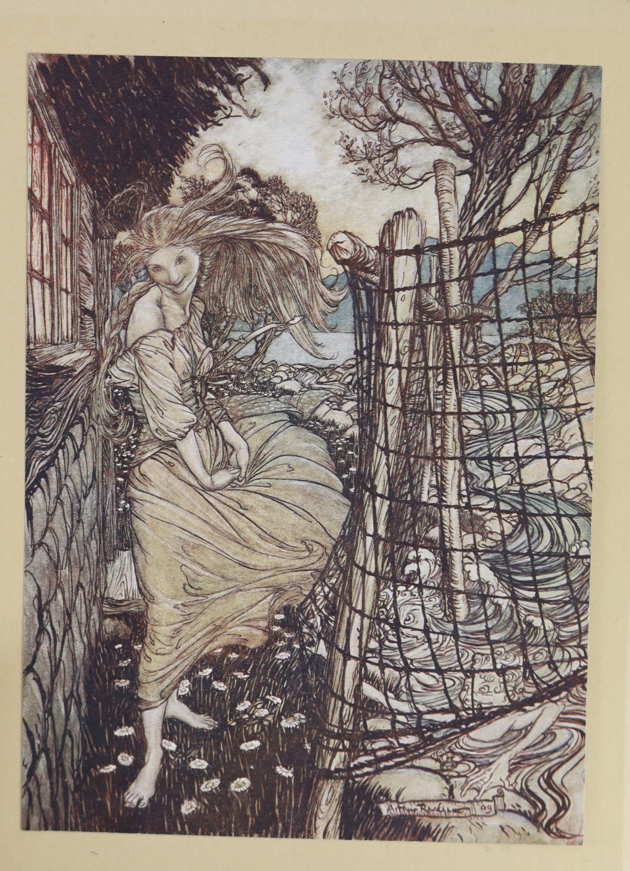 Rackham, Arthur (illustrator) - 4 works:- A Midsummer Night’s Dream, with 40 tipped-in colour plates, 1908, Book of Pictures, 1913; Undine, 1920 and Little Brother & Little Suster, 1917, all 4to, cloth bound.